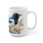 Magpie Bird Aquarellbecher aus Keramik - stilvolles Design für jeden Anlass