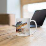 Krokodil/Alligator Aquarell Tasse - Wildtier Design Becher für Tierliebhaber und Abenteurer