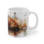 Aquarell Capybara Tasse - Kaffeetasse für Tier- und Naturfreunde mit süßem Nagetier-Design