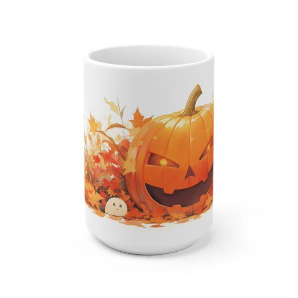 Fröhliche Halloween Tasse mit Grinsendem Kürbis – Perfekt für Kürbis-Fans!