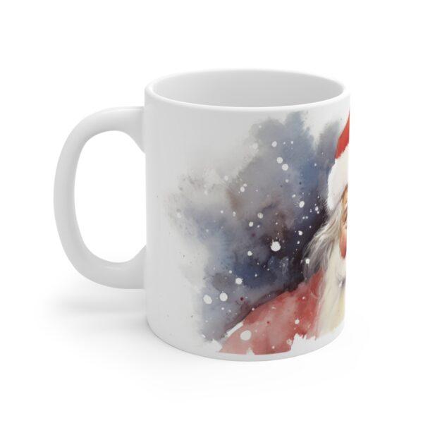 Aquarell Weihnachtsmann Tasse - Exklusive Santa Claus Keramik für Festliche Genussmomente