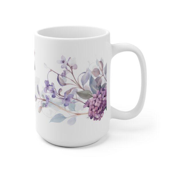 Flieder Aquarell Tasse - Becher mit Blumenmotiv für Blumenliebhaber und Romantiker