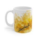 Aquarell Canola Blume Tasse aus Keramik - Perfekte Geschenkidee für Blumenliebhaber