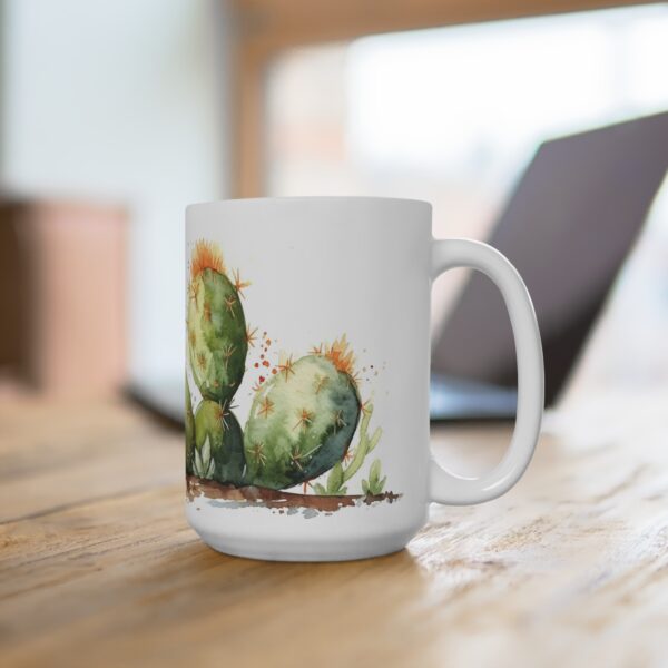 Aquarell Kaktus Tasse aus Keramik – Naturinspiriertes Design für Kaffeeliebhaber