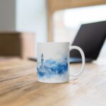 Weiße Tasse mit Neuschwanstein Motiv – Perfektes Geschenk für Reisefreunde und Wanderlustige