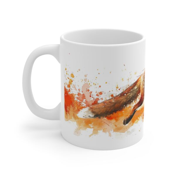 Aquarell Fuchs Tasse - Keramiktasse mit lebendigem Motiv, Mikrowellengeeignet