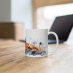 Brüllender Löwe Aquarell Tasse - Kaffeetasse für Tier- und Naturliebhaber