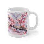 Kirschblüten Aquarell Tasse - Frühlingshaftes Design für Blumenliebhaber und Romantiker