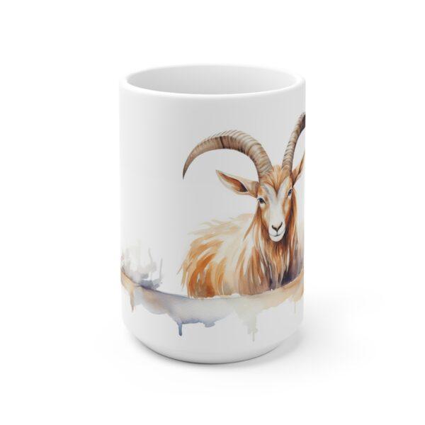 Steinbock Aquarell Tasse – Becher mit majestätischem Bergtier Design für Natur- und Wildtierliebhaber