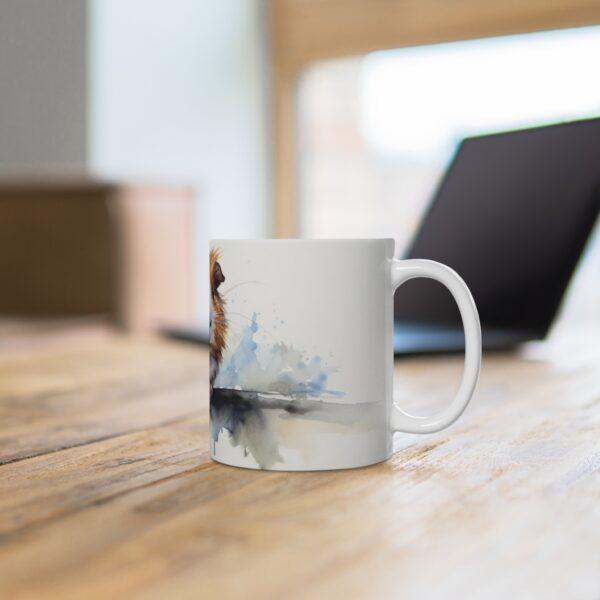 Weiße Meerschweinchen Aquarell Tasse – Perfektes Geschenk für Tierliebhaber