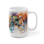 Künstlerische Aquarell Tasse mit Musiknoten für Musikliebhaber