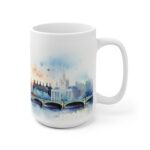 Weiße Tasse mit Watercolor Big Ben Motiv – Perfektes Geschenk für Reisefreunde und Weltenbummler