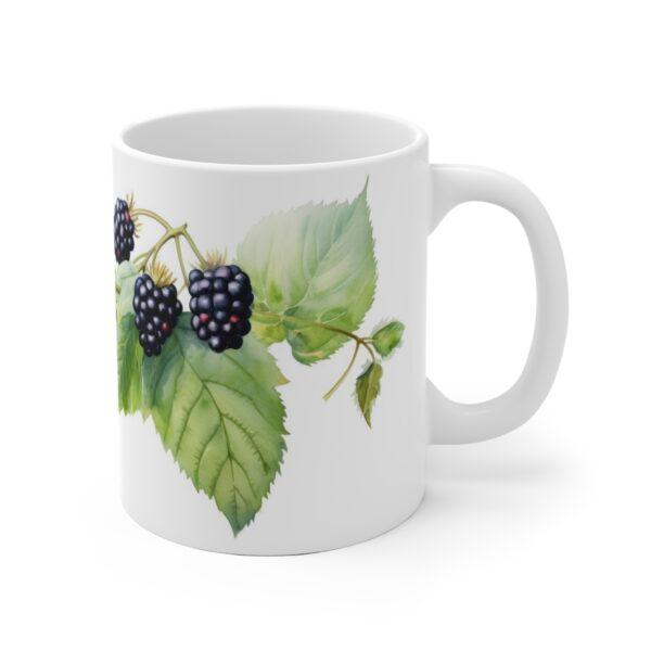 Brombeere Aquarell Tasse - Beerenfrucht Design Becher für Natur- und Fruchtliebhaber