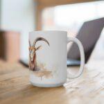 Steinbock Aquarell Tasse – Becher mit majestätischem Bergtier Design für Natur- und Wildtierliebhaber