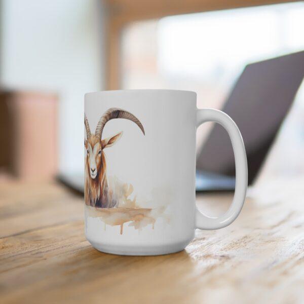 Steinbock Aquarell Tasse – Becher mit majestätischem Bergtier Design für Natur- und Wildtierliebhaber