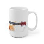 Rote Akustik Gitarre Keramik Kaffeetasse - Geschenk für Musiker und Musikliebhaber