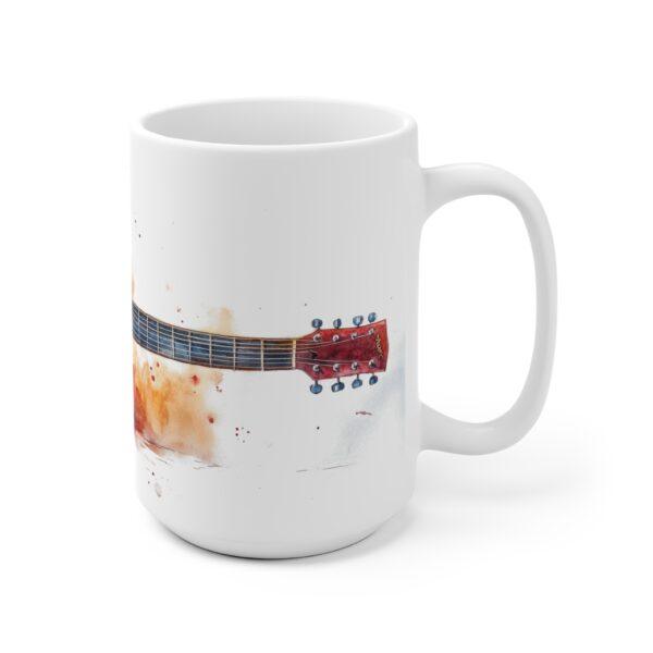 Rote Akustik Gitarre Keramik Kaffeetasse - Geschenk für Musiker und Musikliebhaber