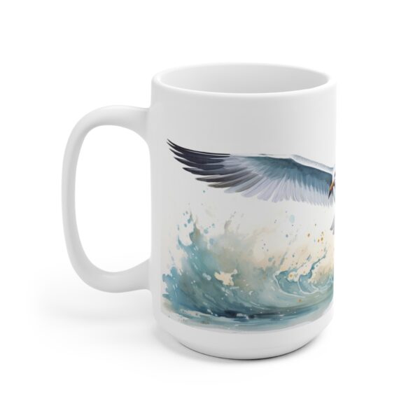 Fliegende Möwe Aquarell Tasse - Becher für Meer- und Vogelliebhaber