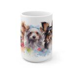 Niedliche Hunde Aquarell Tasse - Verspieltes Hundemotiv für Hundefreunde und Tierliebhaber