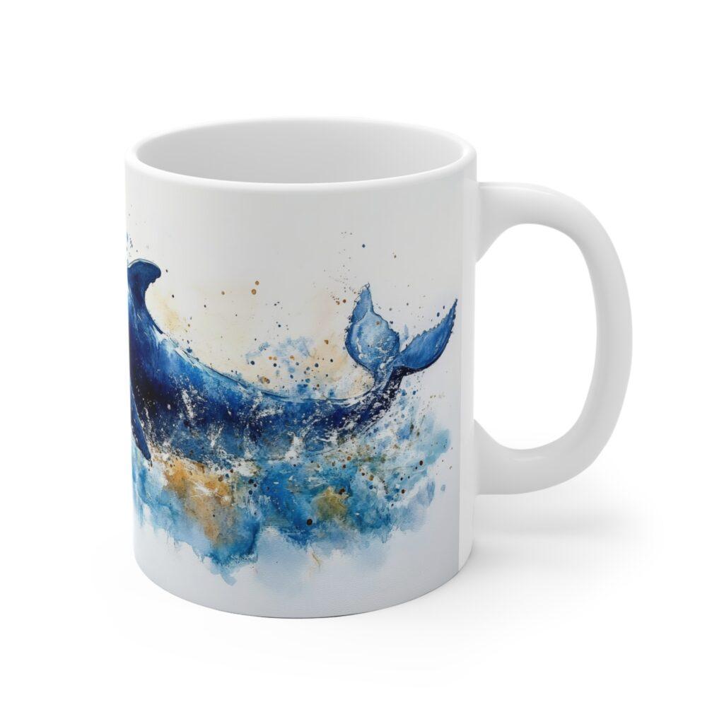 Aquarell Wal-Tasse - Kaffeetasse f&uuml;r Ozeanliebhaber