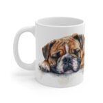 Stilvolle Bulldogge Keramiktasse im Aquarell-Design - Hochwertiger Druck, perfekt für jeden Anlass