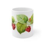 Himbeere Aquarell Tasse – Becher mit Saftigem Beeren Design für Sommerfrüchte-Fans und Natur-Liebhaber