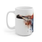 Jesus am Kreuz Tasse - Spirituelle Aquarell Keramiktasse für Christliche Andacht und Inspiration