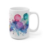 Abstrakte Wasserfarben Tasse – Künstlerischer Aquarell Becher für Kunstliebhaber und Kreative