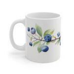 Aquarell-Design Beere Tasse – Kaffeetasse mit Heidelbeeren Motiv