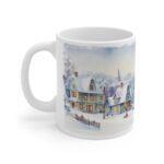 Winterdorf Aquarell Tasse - Gemütliche Keramiktasse für die kalte Jahreszeit