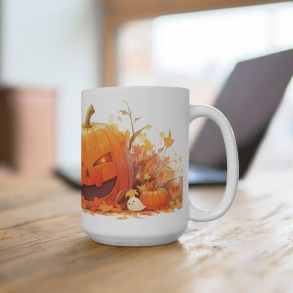 Fröhliche Halloween Tasse mit Grinsendem Kürbis – Perfekt für Kürbis-Fans!