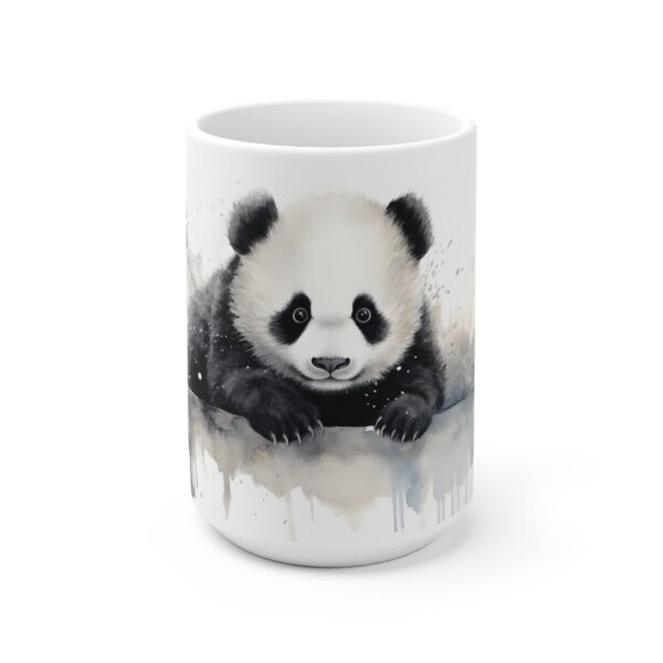 Weiße Keramiktasse mit Pandabär im Aquarell-Stil – Ideal für Tierliebhaber