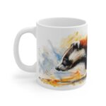 Aquarell Dachs Keramiktasse - Kunstvolles Design für Tierliebhaber