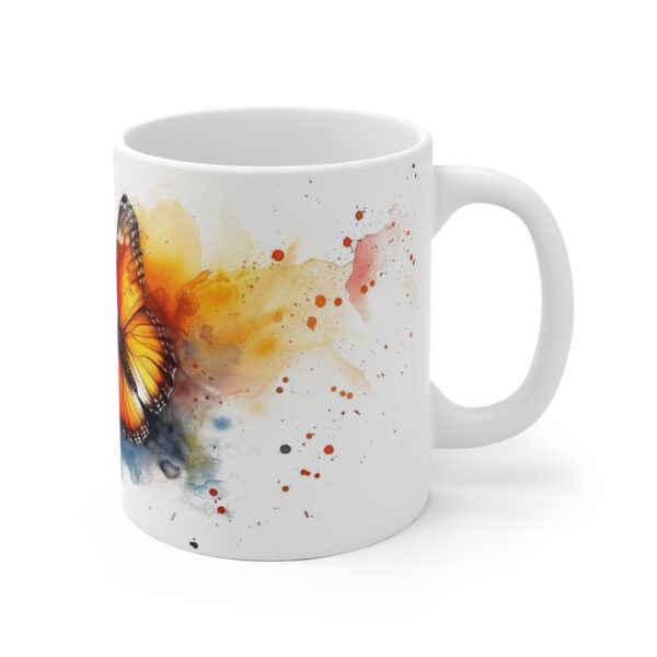 "Farbenfrohe Aquarell Schmetterling Tasse aus Keramik - Ideal für Kaffee und Tee, Perfektes Geschenk"