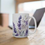 Lavendel Aquarell Tasse - Beruhigendes Blumenmotiv für Entspannung und Genuss