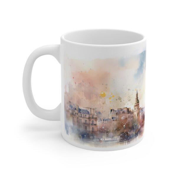 Aquarell Skyline Paris Tasse – Stilvolle Kaffeetasse als Geschenk