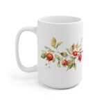 Hagebutten Tasse – Aquarell Becher für Tee- und Kaffeeliebhaber – Naturinspirierte Keramiktasse