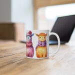 Niedliche Lama/Alpaka Aquarell Tasse - Kinderfreundlicher Becher für Tierliebhaber