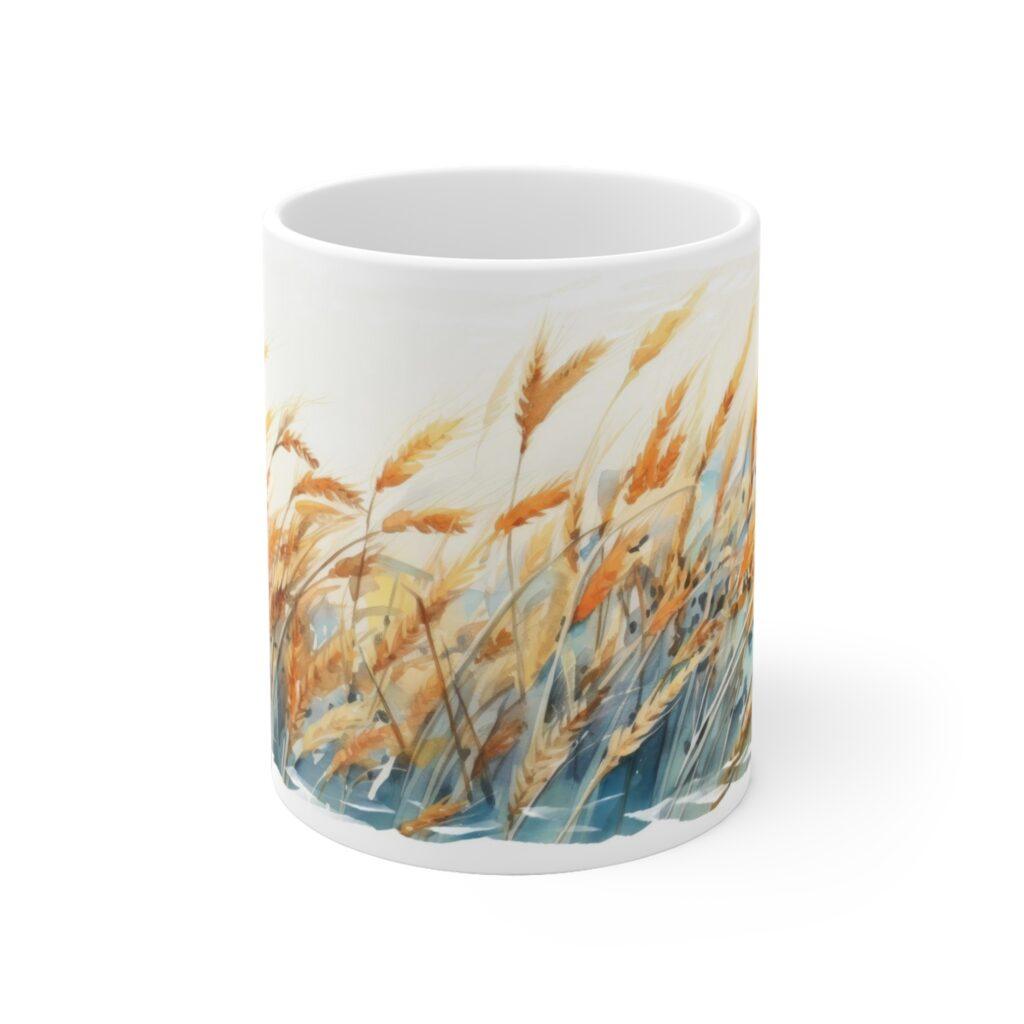 Aquarell Tasse mit Landschafts-Motiv &ndash; Ideales Geschenk f&uuml;r Natur- und Landwirtschaftsfreunde