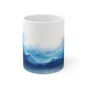 Ozean-Motiv Aquarell Tasse - Ideal für Meerliebhaber und Kaffeegenuss