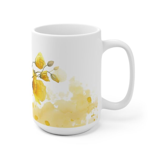 Aquarell Canola Blume Keramiktasse - Perfekte Geschenkidee für Blumenliebhaber