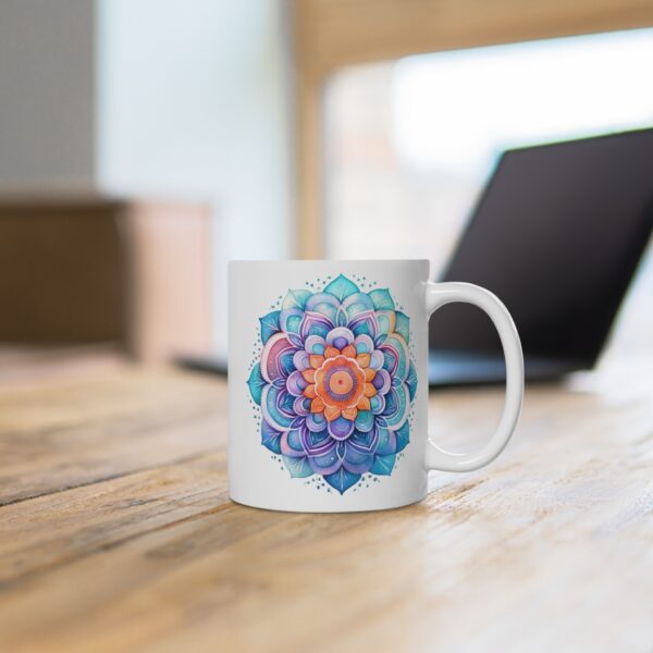 "Bedruckte Geschenk Tasse mit Aquarell Mandala Ornament - Kaffeetasse für jeden Anlass"