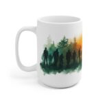 Keramiktasse mit Zombiehorde Aquarellmotiv - Hochwertiger Druck für Zombie-Fans