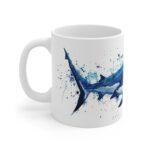 Hai Aquarell Tasse - Becher mit fesselndem Meeresraubtier Design für Meeresbiologen und Naturfreunde