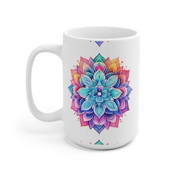 "Geschenktasse mit Aquarell Mandala Design - Kunstvoll bedruckte Kaffeetasse für besondere Anlässe"