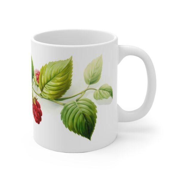 Himbeere Aquarell Tasse – Becher mit Saftigem Beeren Design für Sommerfrüchte-Fans und Natur-Liebhaber