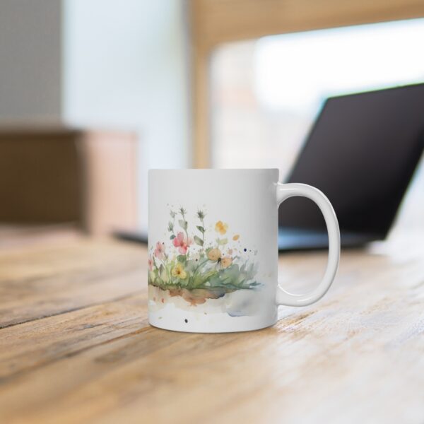 Weiße Aquarell Kaninchen Tasse – Kreatives Geschenk für Tierliebhaber