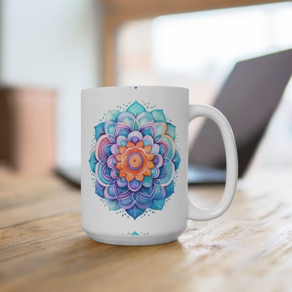 "Bedruckte Geschenk Tasse mit Aquarell Mandala Ornament - Kaffeetasse für jeden Anlass"