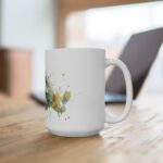 Weiße Keramik Tasse mit Bartagam im Aquarell Stil - Ideales Geschenk für Reptilienfans