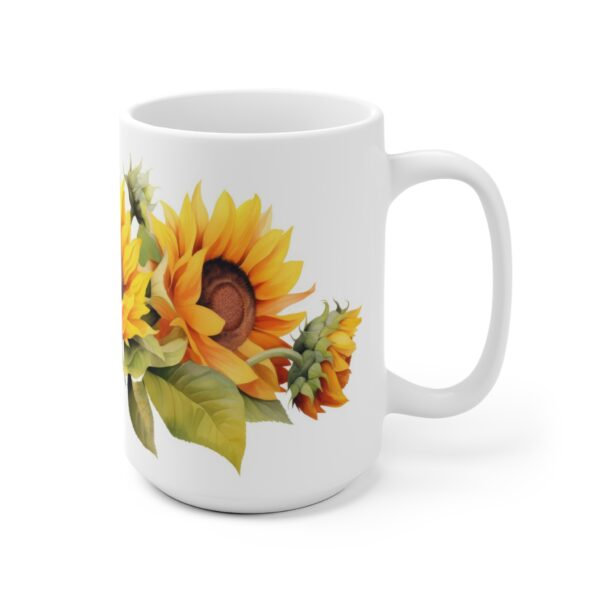 Sonnenblumen Aquarell Tasse - Farbige Blumentasse für Blumenliebhaber und Naturfreunde